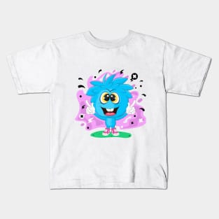 Cheering Cartoon Boy Kids T-Shirt